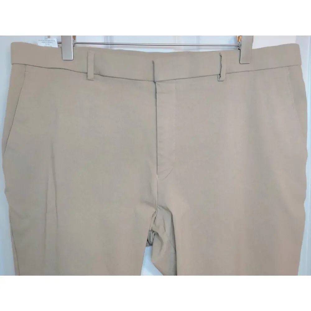 Tommy Hilfiger Mens TH Flex Modern Fit Performance Dress Pants Khaki 39x29 Golf